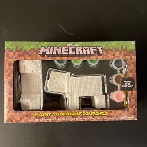 Minecraft Paint Your Own Game Figurines Arts and Crafts Set By Mojang New